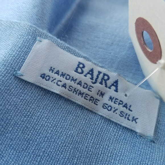 Bajra Designer silk cashmere pom scarf - Picture 4 of 6